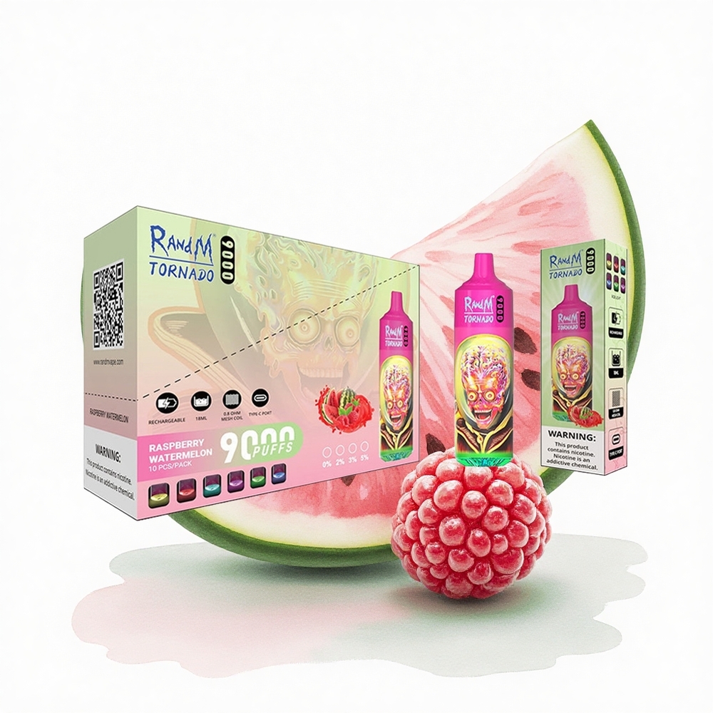 RandM Fumot Tornado 9000 Puffs Ahududu Karpuz 850 mAh 18 mL Mesh