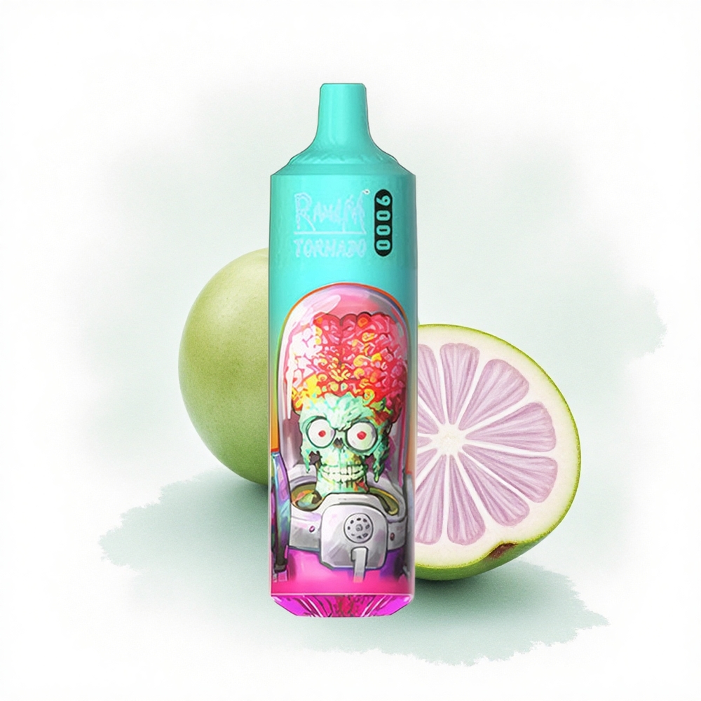 RandM Fumot Tornado 9000 Puffs Guava Buz RGB Ekran 850 mAh Şarjlı