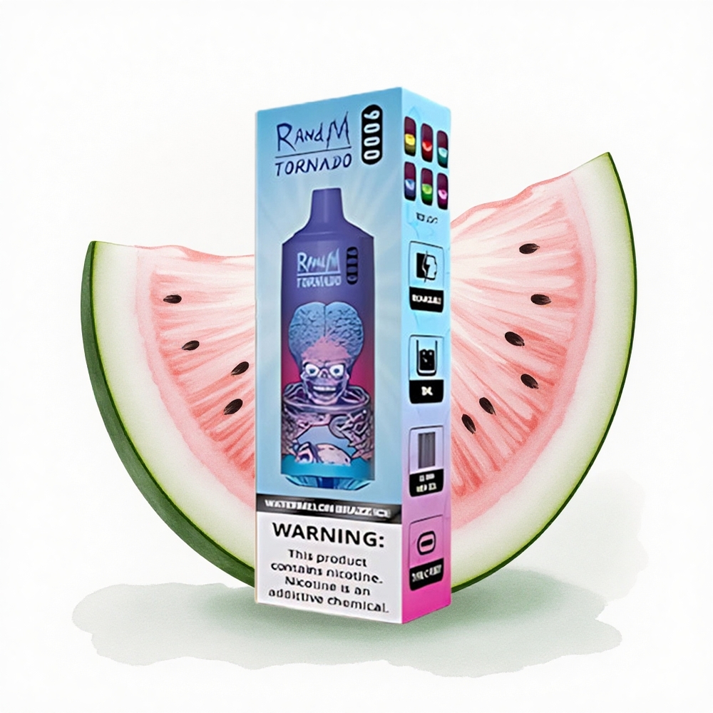 RandM Fumot Tornado 9000 Puffs Karpuz Brazz Buz 18 mL 850 mAh Mesh Coil