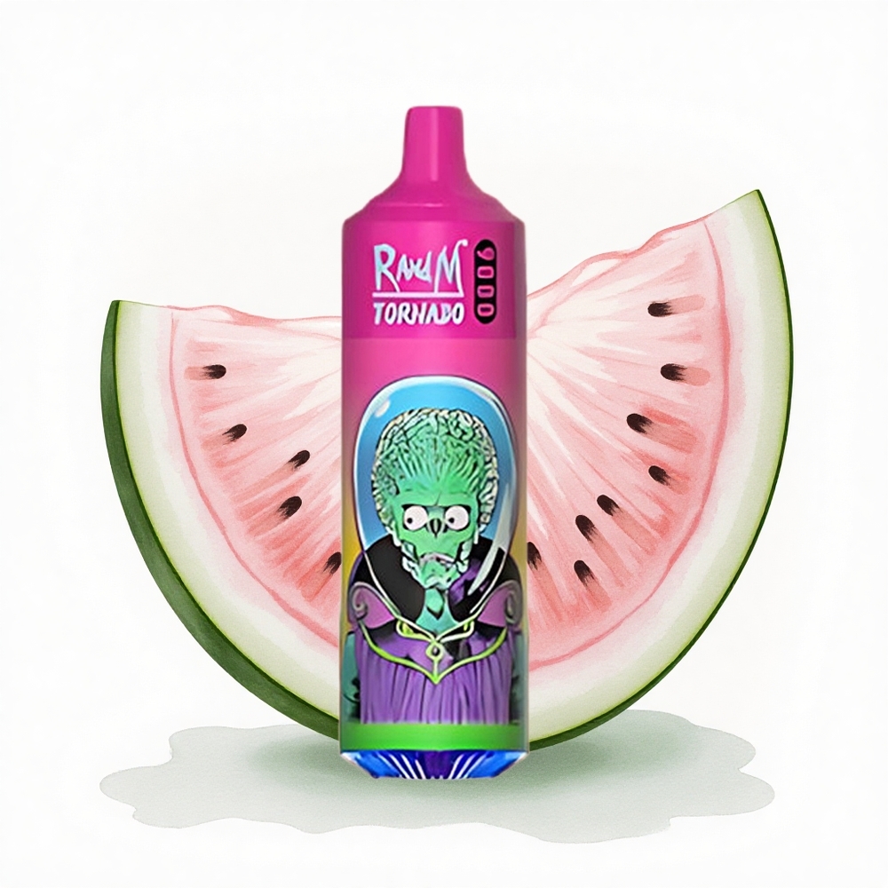 RandM Fumot Tornado 9000 Puffs Karpuzlu Bubble Gum 850 mAh 18 mL Mesh Coil