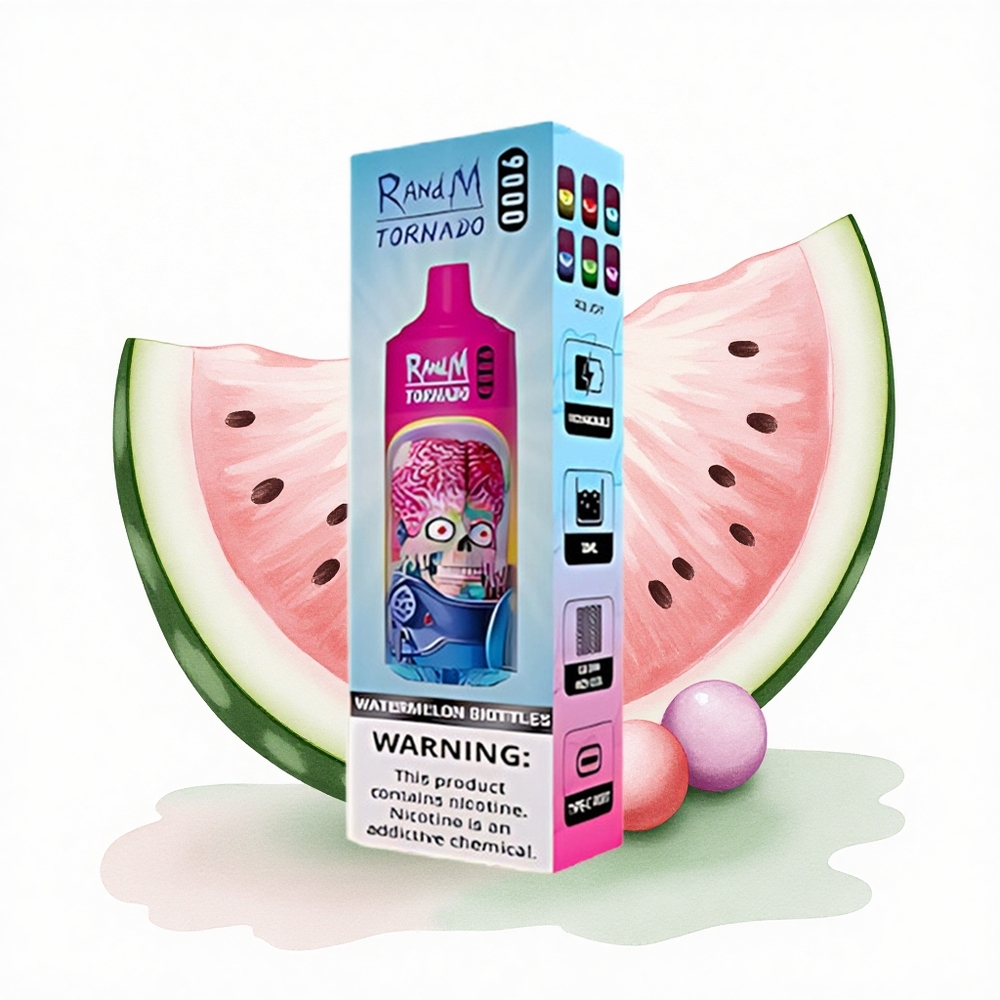 RandM Fumot Tornado 9000 Puffs Karpuzlu Skittles 850 mAh 18 mL Mesh