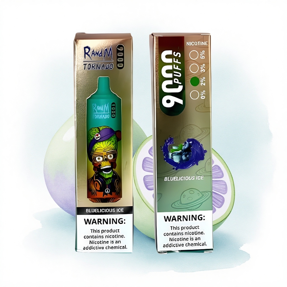 RandM Fumot Tornado 9000 Puffs MaviLezzet Buz 850 mAh 18 mL Mesh