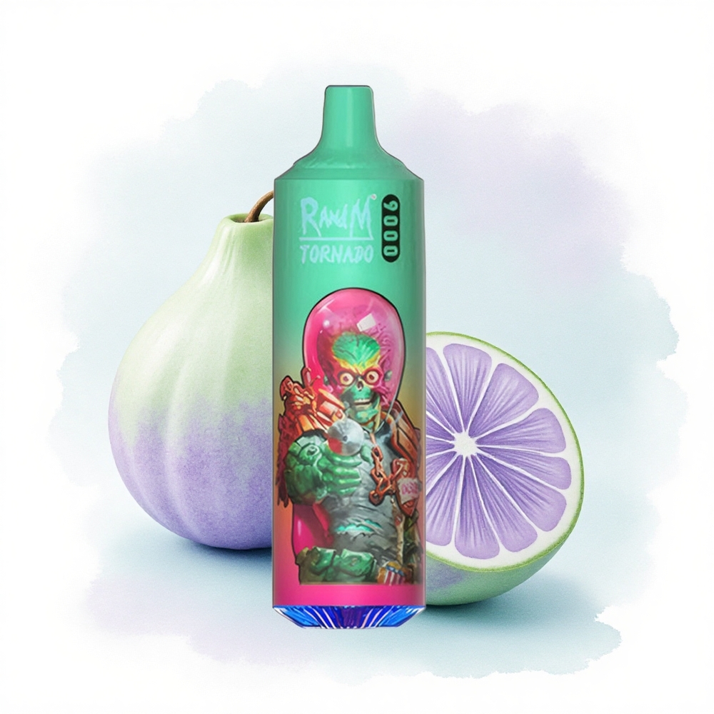RandM Fumot Tornado 9000 Puffs Mavi Ahududu Kush 850 mAh 18 mL Mesh