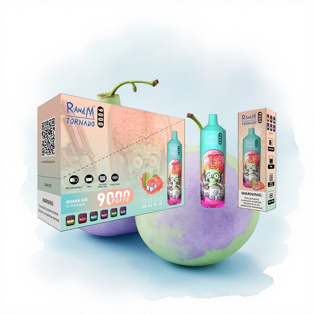 RandM Fumot Tornado 9000 Puffs Mavi Ekşi Ahududu 850 mAh Şarj Edilebilir 18 mL