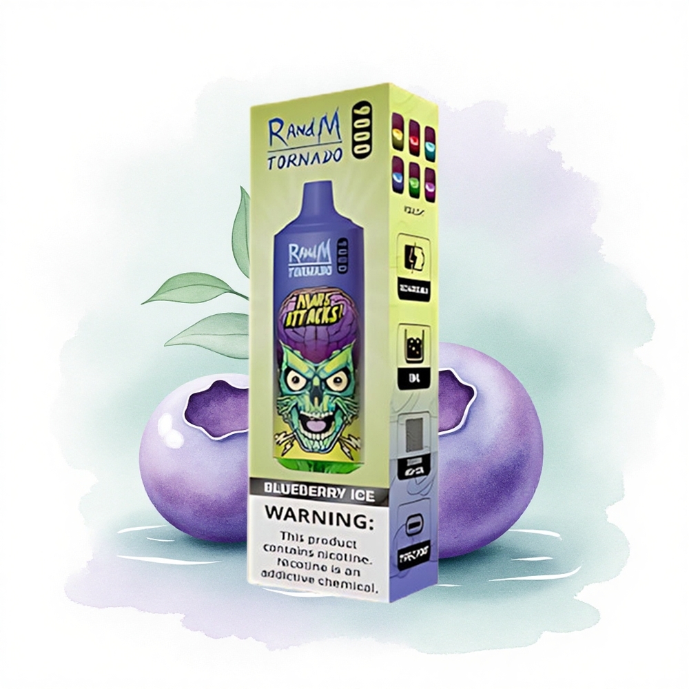 RandM Fumot Tornado 9000 Puffs Yaban Mersini Buz 850 mAh 18 mL Mesh