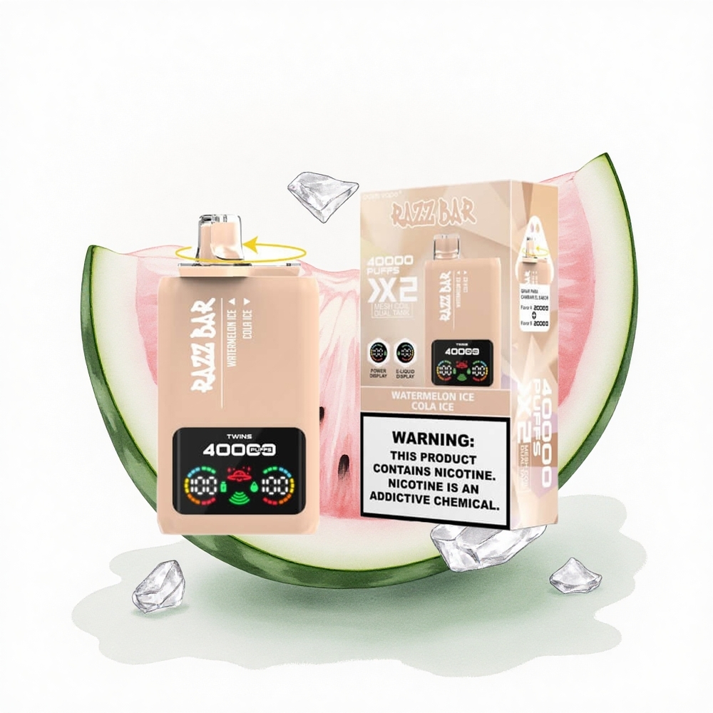 Razz Bar 40000 Puffs Karpuz Buz - Kola Buz 650mAh 1.0Ohm 2 Mesh Nikotin %2/%5