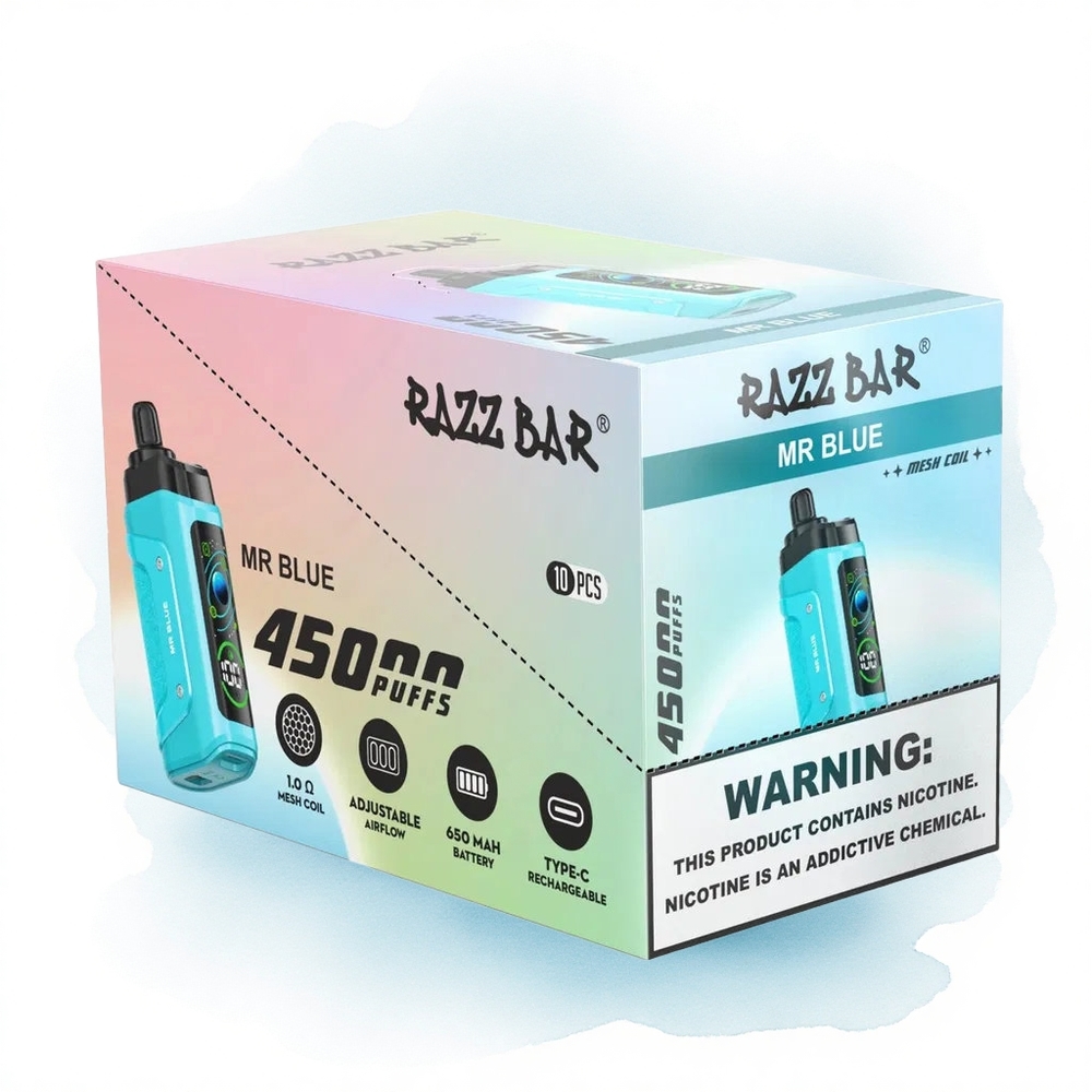 Razz Bar 45000 Puffs Bay Mavi Tip-C Şarj Edilebilir 650 mAh