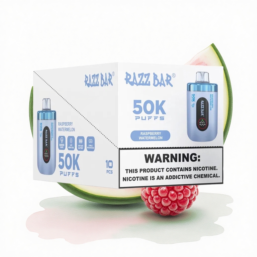 Razz Bar 50K Puffs Ahududu Karpuzu 650 mAh 2% Nikotin