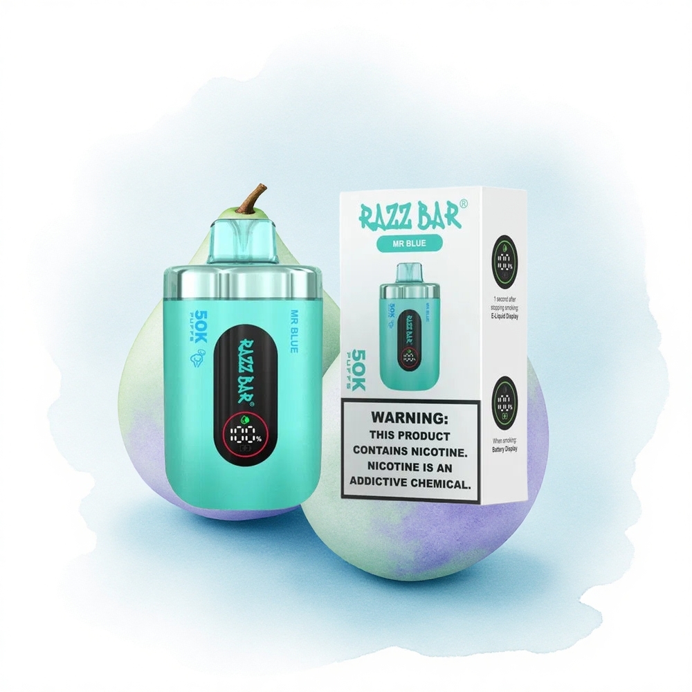 Razz Bar 50K Puffs Mavi 650 mAh 1.0 Ohm Nikotin