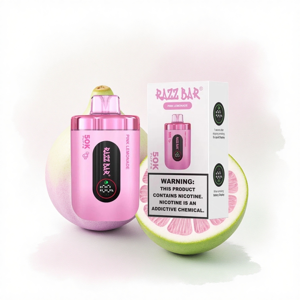 Razz Bar 50K Puffs Pembe Limonata 650 mAh 2% Nikotin