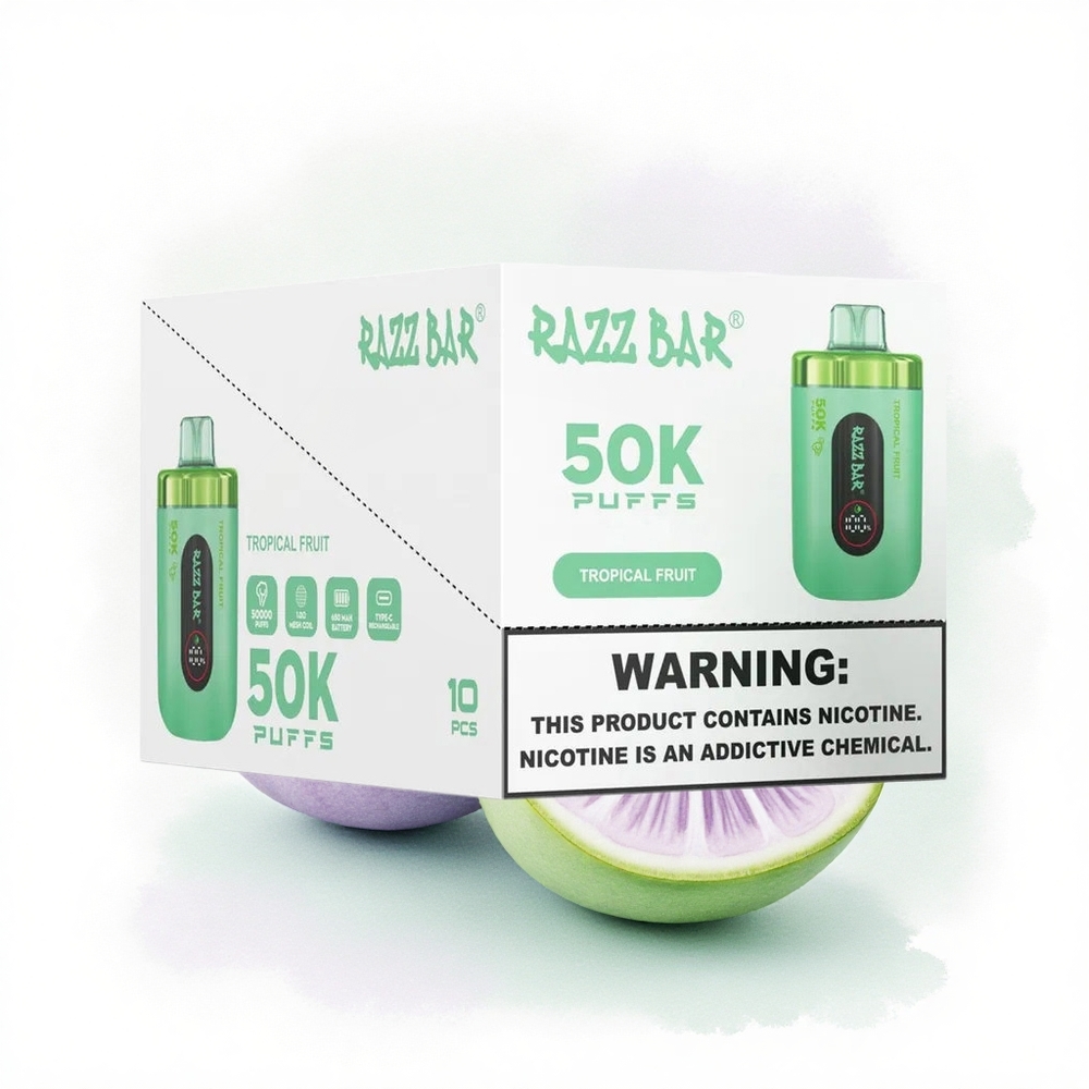 Razz Bar 50K Puffs Tropikal Meyve 650 mAh Nikotin %2