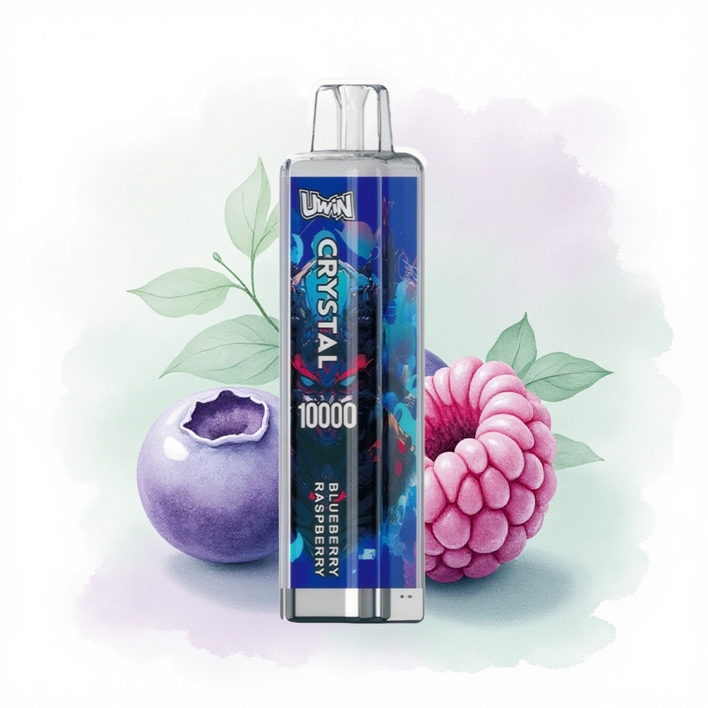 Uwin Crystal 10000 Puffs Ahududu Böğürtlen RGB Tip-C Hızlı Şarj 650mAh