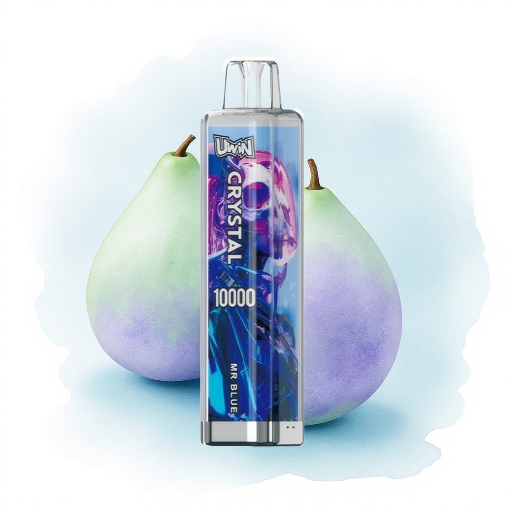 Uwin Crystal 10000 Puffs Bay Mavi 18ml 650mAh Tip-C