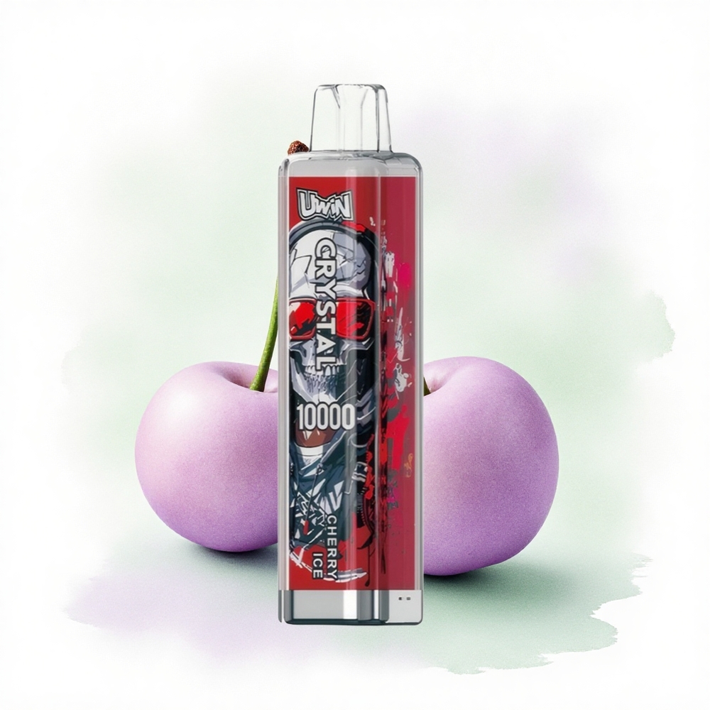 Uwin Crystal 10000 Puffs Kiraz Buzu RGB 5% Nikotin 650mAh