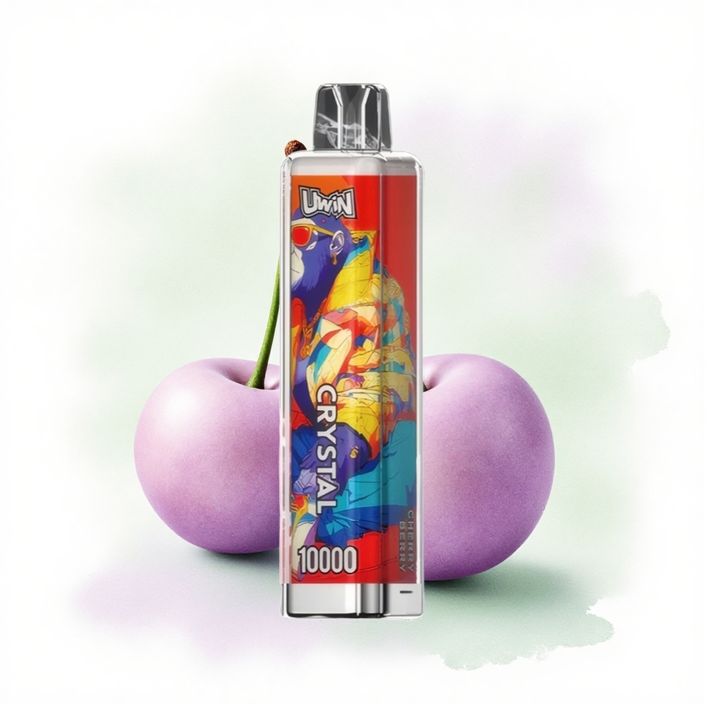 Uwin Crystal 10000 Puffs Kiraz Meyveli 18ml 650mAh RGB
