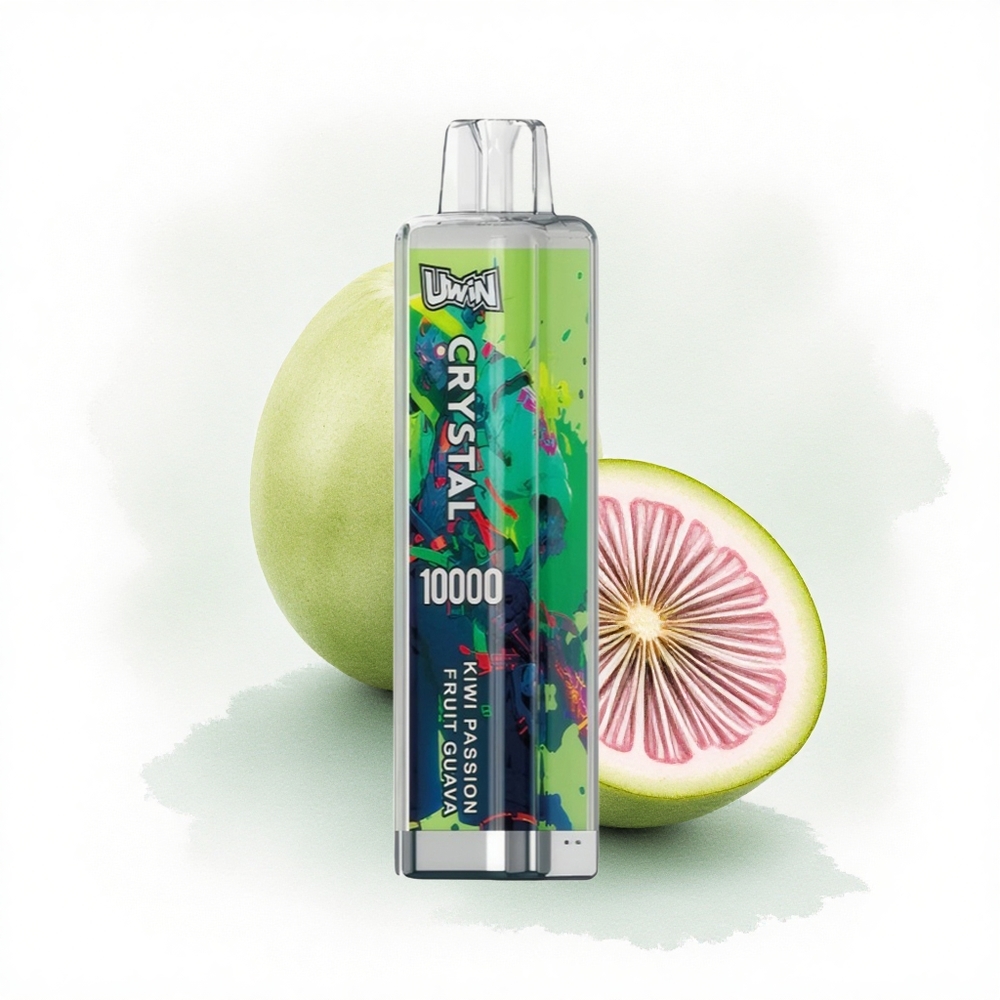 Uwin Crystal 10000 Puffs Kivi Çarkıfeleği Guava RGB Işık 650mAh
