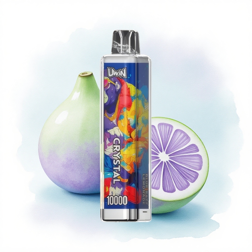 Uwin Crystal 10000 Puffs Mavi Ahududu Limonata 650mAh RGB