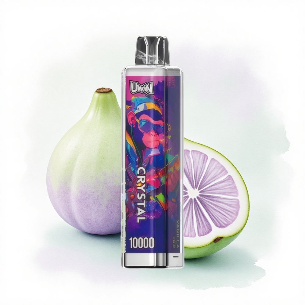 Uwin Crystal 10000 Puffs Vanilya Buz Işıklı 18ml Nikotin 650mAh