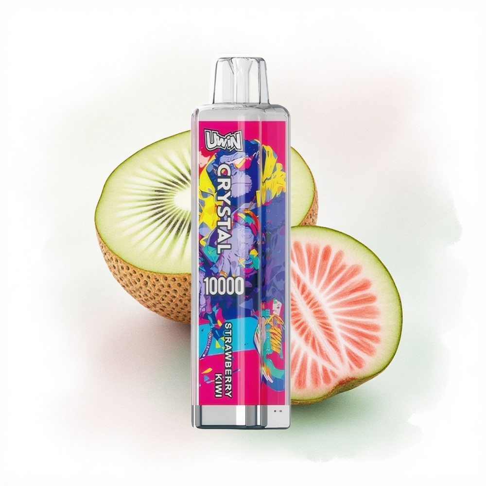 Uwin Crystal 10000 Puffs Çilek Kivi RGB Tip-C Hızlı Şarj 650mAh