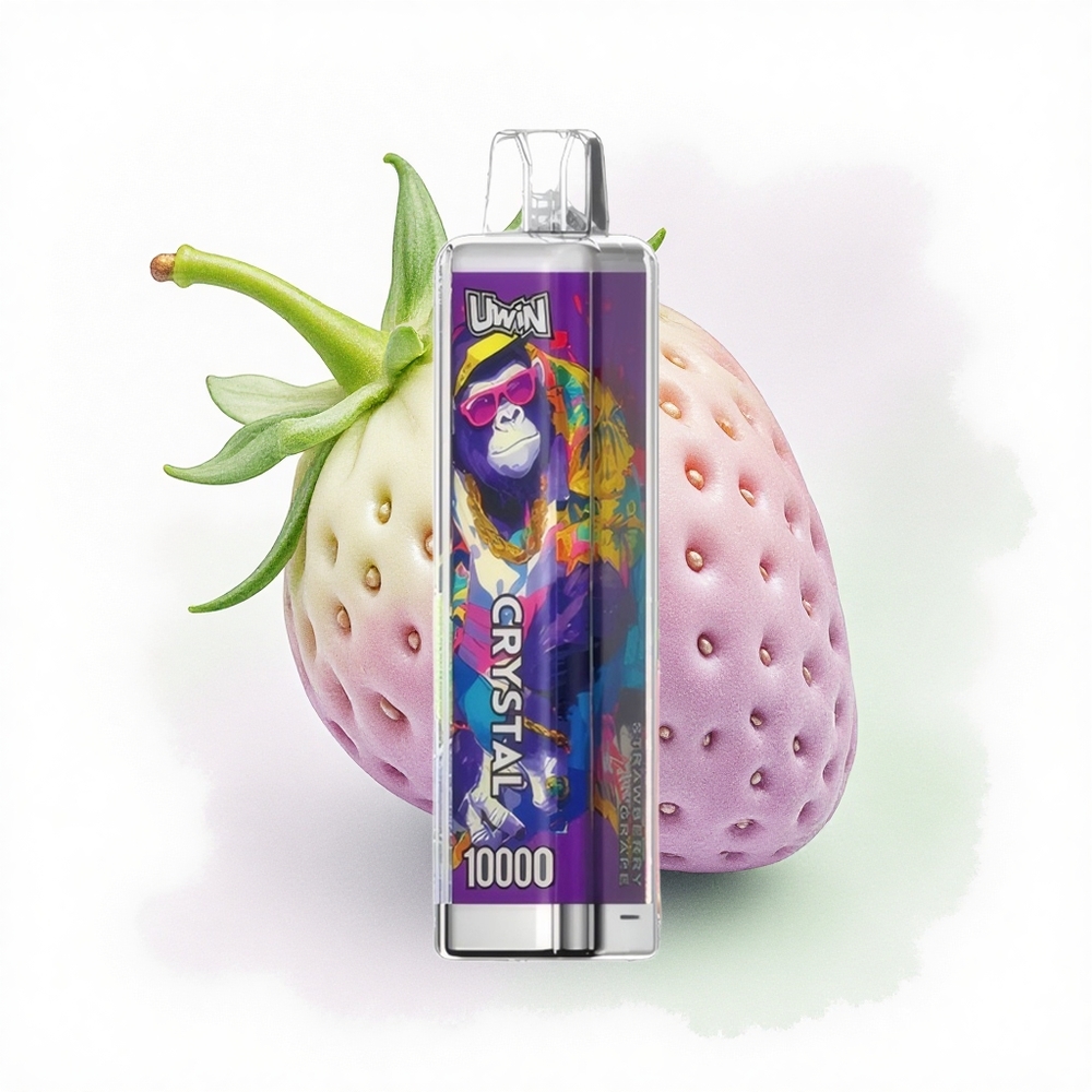 Uwin Crystal 10000 Puffs Çilek Üzüm Parlayan RGB 650mAh