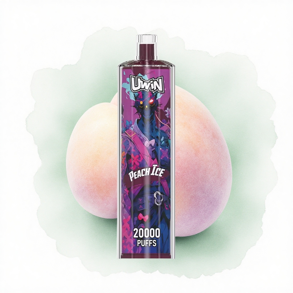 Uwin Shisha Hookah Crystal 20000 Puffs Şeftali Buz 22ml 650mAh Mesh