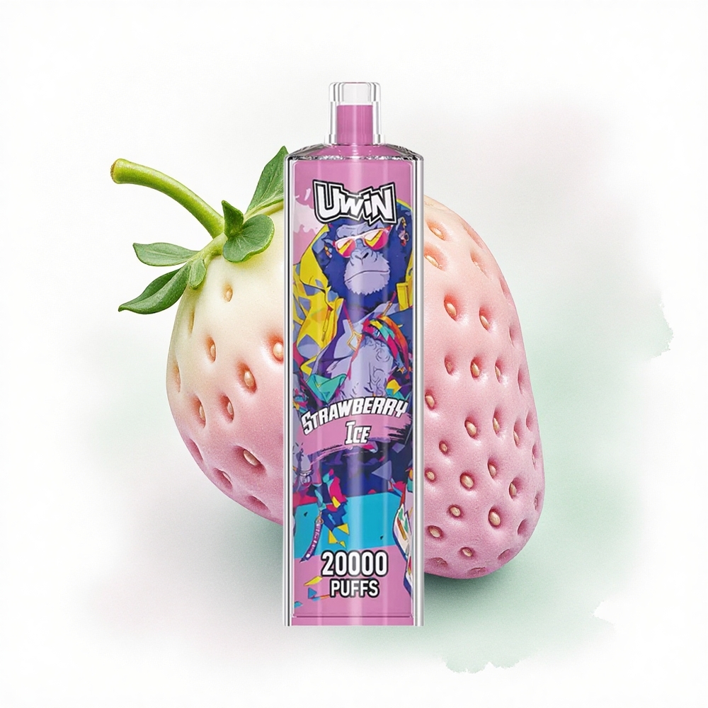 Uwin Shisha Hookah Crystal 20000 Puffs Çilek Buzu - Nikotinsiz - 22ml - 650mAh