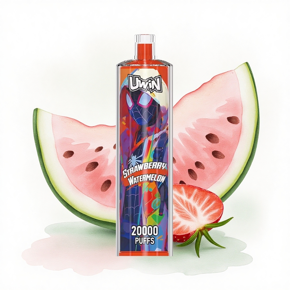Uwin Shisha Hookah Crystal 20000 Puffs Çilek Karpuzu 0% Nikotin 650mAh