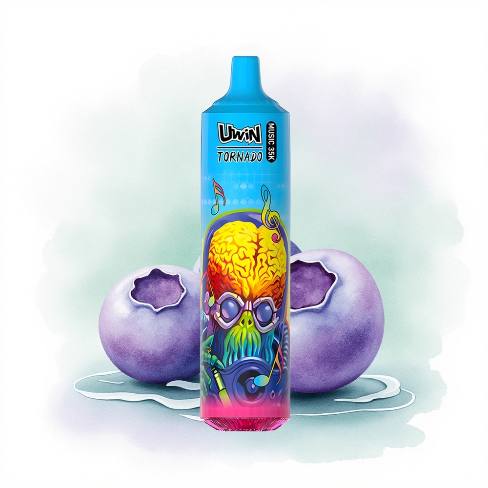Uwin Tornado 35K Music Puffs Buz Üstünde Yaban Mersini - %5 Nikotin - 600mAh