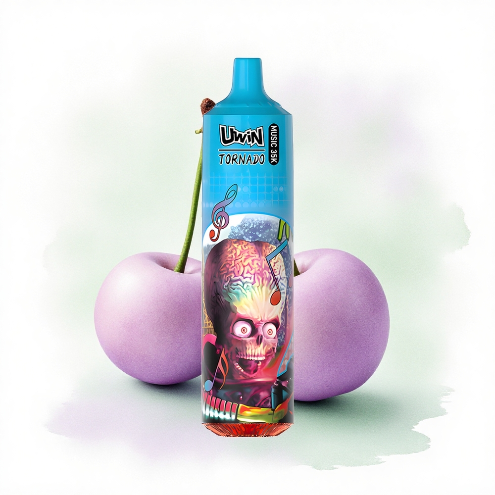 Uwin Tornado 35K Music Puffs Kiraz Buzu 600mAh Şarj Edilebilir