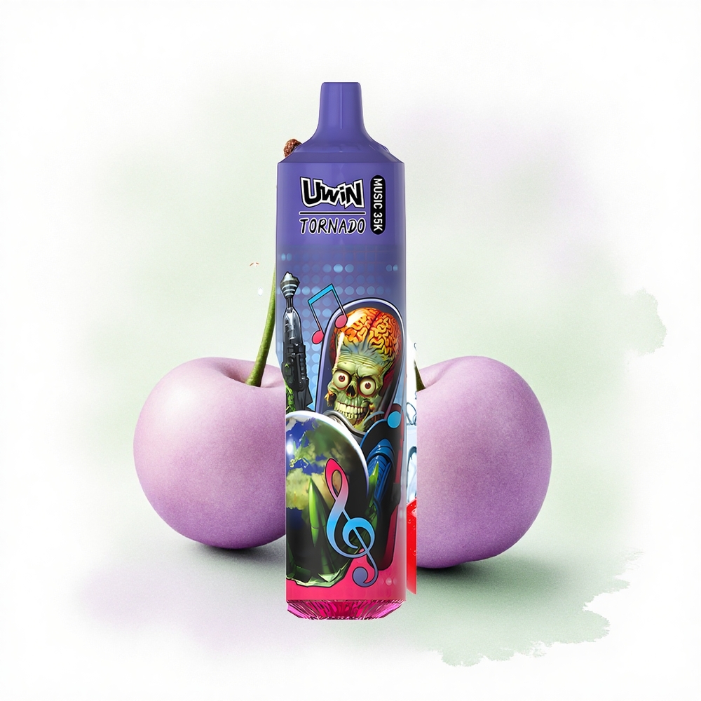 Uwin Tornado 35K Music Puffs Kiraz Kola 5% Nikotin 600mAh Şarj Edilebilir