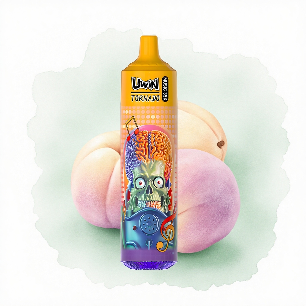 Uwin Tornado 35K Music Puffs Yaz Şeftali Buz 600mAh Şarj Edilebilir