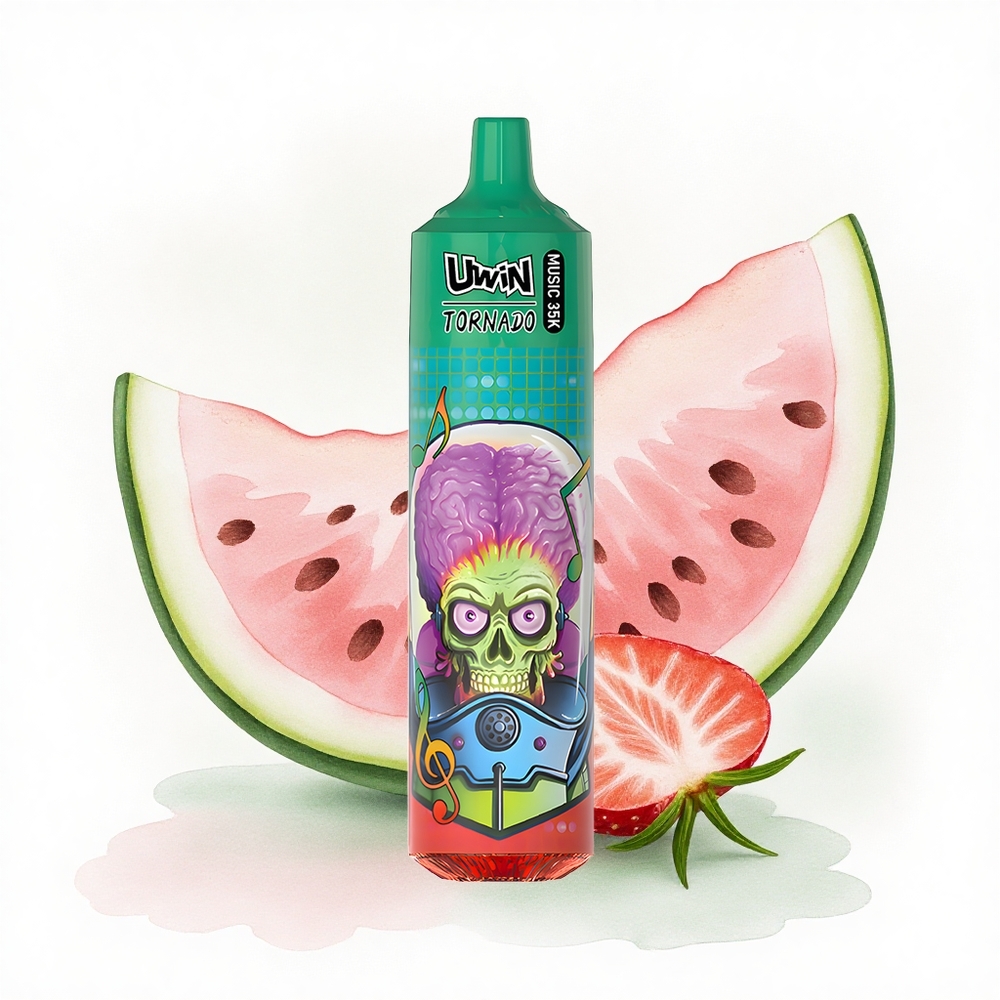Uwin Tornado 35K Music Puffs Çilek Karpuzu 600mAh 1.0 Ohm
