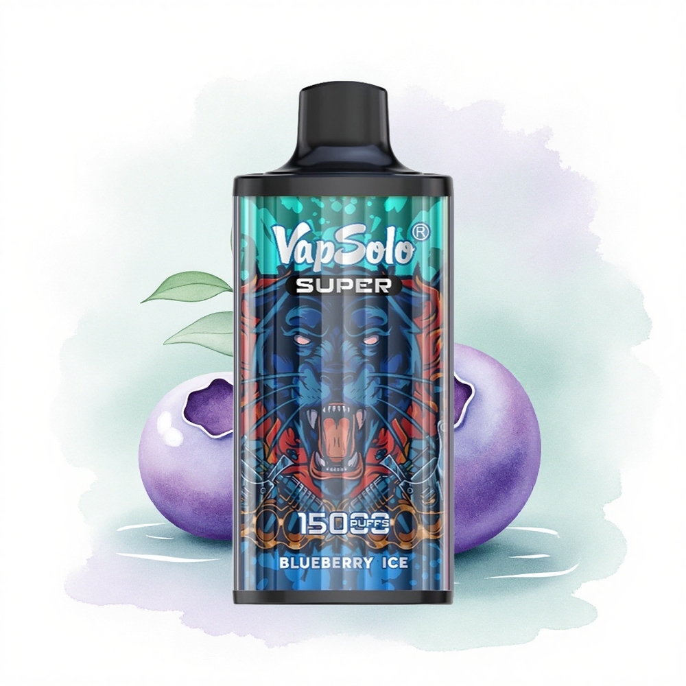 Vapsolo Super 15000 Puffs Yaban Mersini Buzu 40ml 850mAh