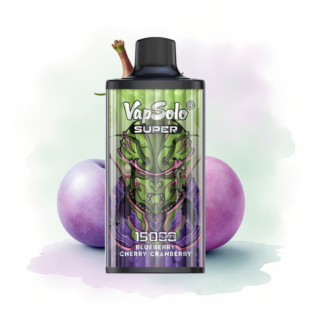 Vapsolo Super 15000 Puffs Yaban Mersini Kiraz Kızılcık 850mAh Tip-C