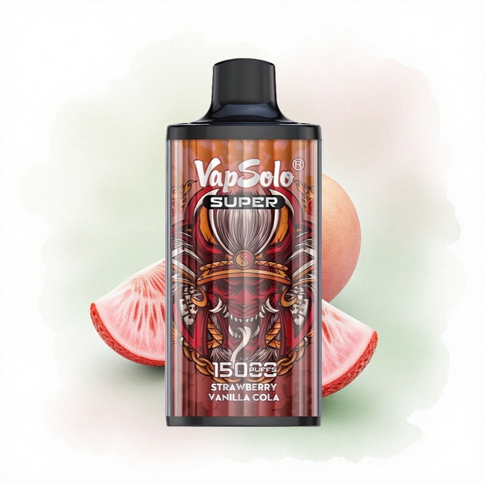 Vapsolo Super 15000 Puffs Çilek Vanilyalı Kola 40ml 850mAh