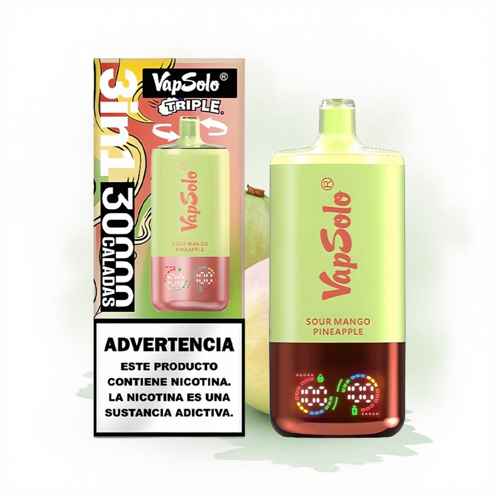 Vapsolo Triple 30000 Puffs Ekşi Mango Ananas 40ml Nikotinli Type-C