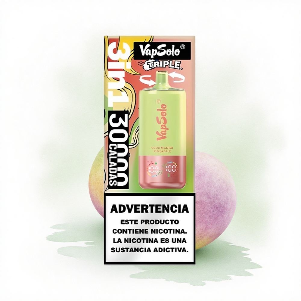 Vapsolo Triple 30000 Puffs Ekşi Mango Ananas 40ml Nikotinli Type-C