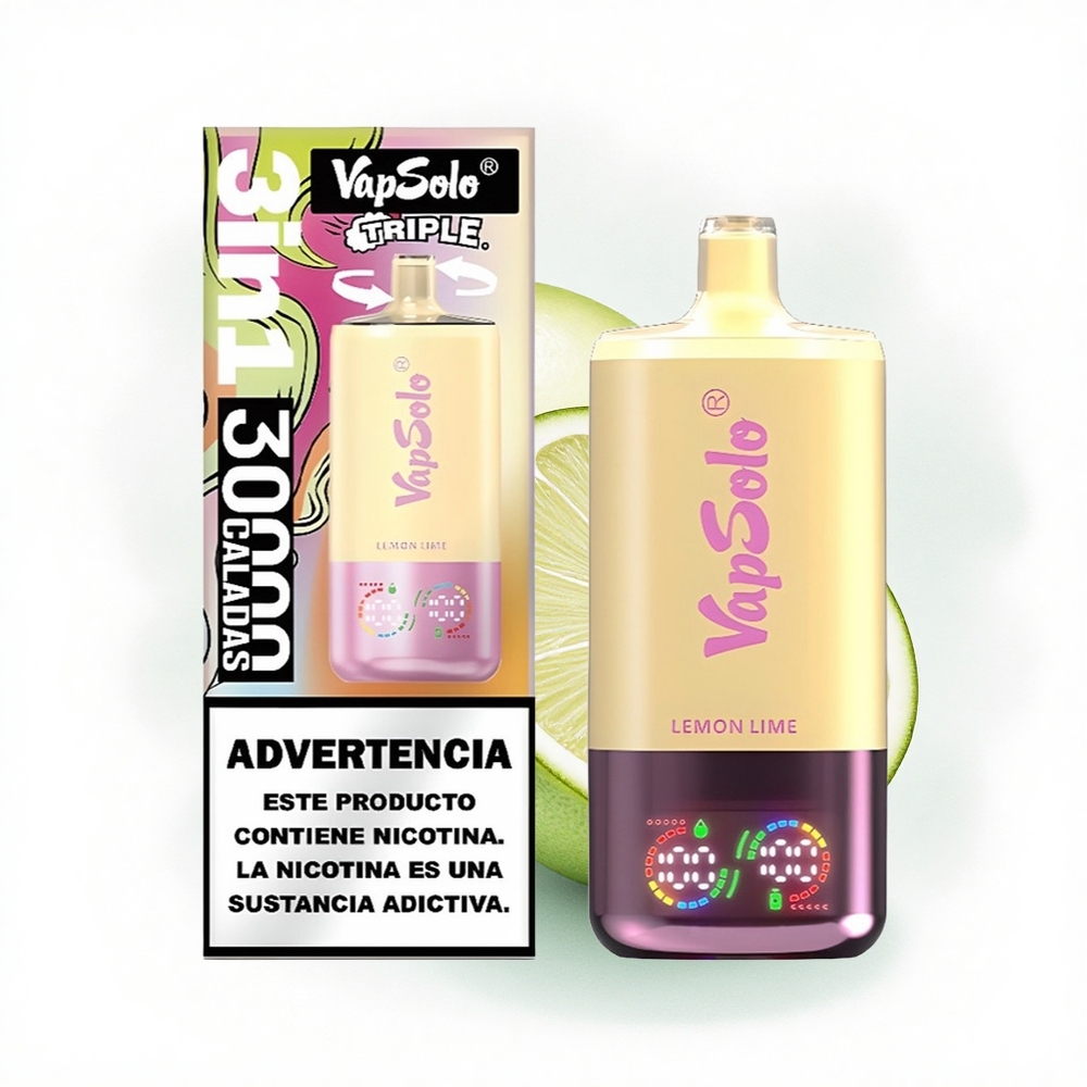 Vapsolo Triple 30000 Puffs Limon Lime 40ml Nikotinli Tip-C Şarj