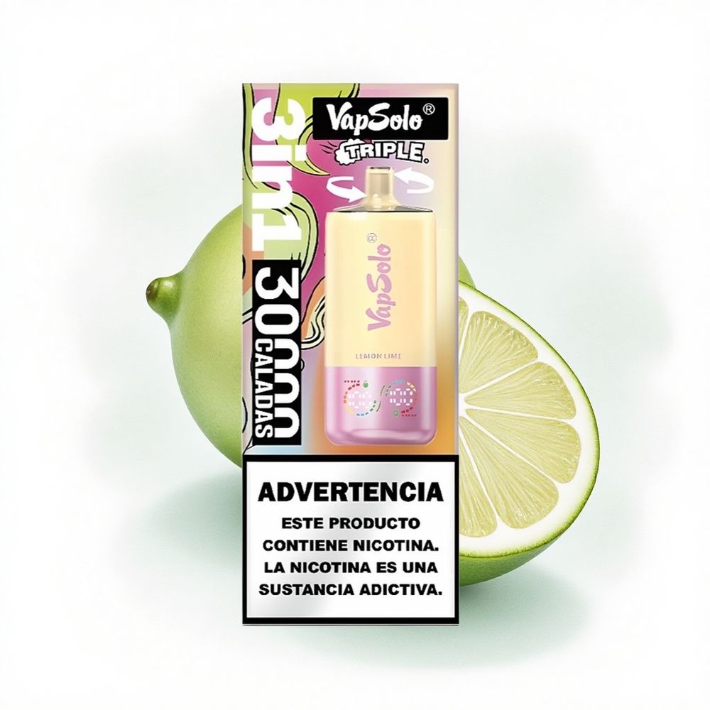 Vapsolo Triple 30000 Puffs Limon Lime 40ml Nikotinli Tip-C Şarj