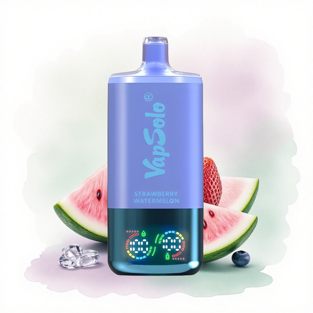 Vapsolo Triple 30000 Puffs Çilek Karpuz & Yaban Mersini Buz 40ml Likit 20mg Nikotin