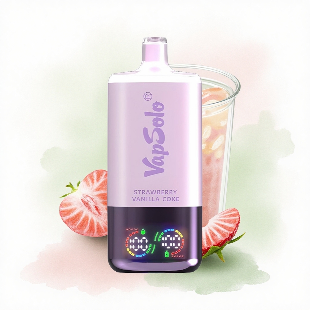 Vapsolo Triple 30000 Puffs Çilek Vanilya Kola - 40ml E-Sıvı - Tip-C Şarj - 20 mg/ml Nikotin