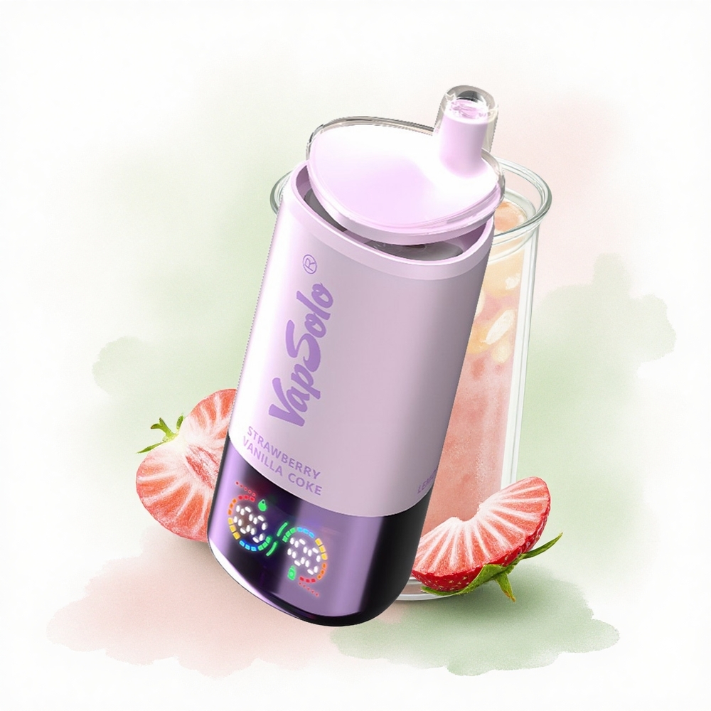 Vapsolo Triple 30000 Puffs Çilek Vanilya Kola - 40ml E-Sıvı - Tip-C Şarj - 20 mg/ml Nikotin