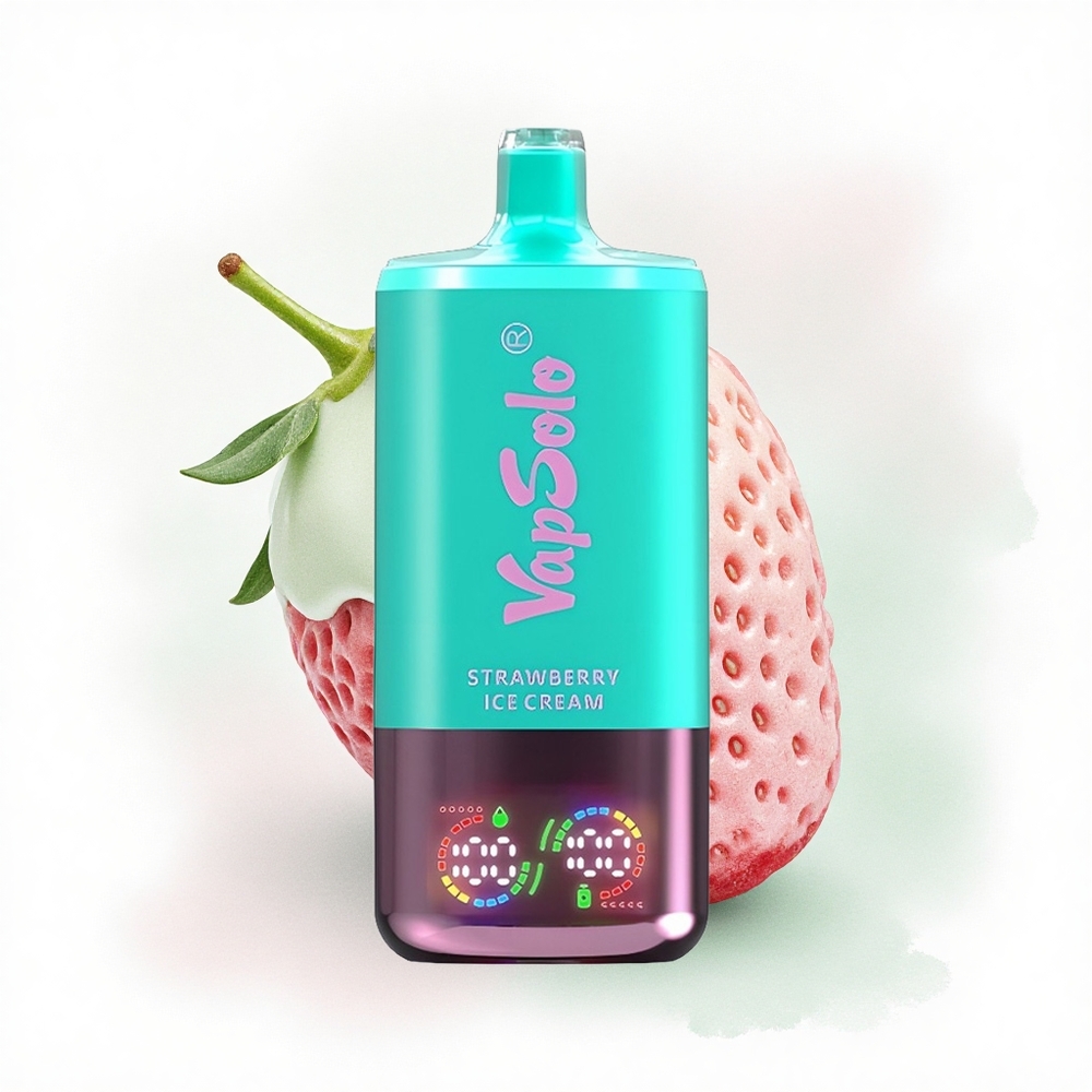 Vapsolo Triple 30000 Puffs Çilekli Dondurma 40ml 20mg Nikotin Tip-C