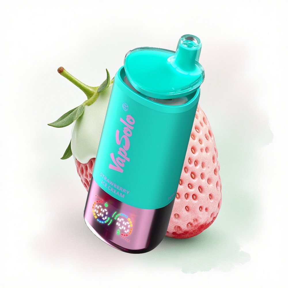 Vapsolo Triple 30000 Puffs Çilekli Dondurma 40ml 20mg Nikotin Tip-C