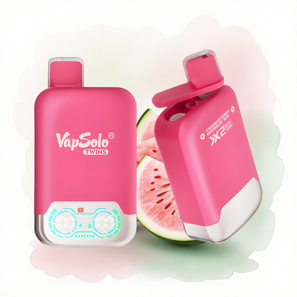 Vapsolo Twins 20000 Puffs Çilek Karpuz & Sakızlı Ayı 40ml Nikotin