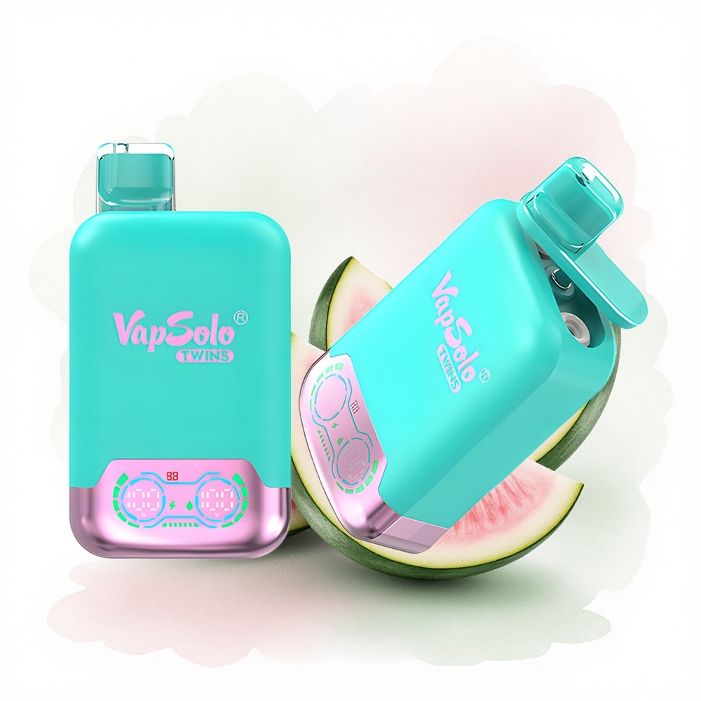 Vapsolo Twins 20000 Puffs Üçlü Kavun & Ahududu Karpuzu 40 ml Nikotinli