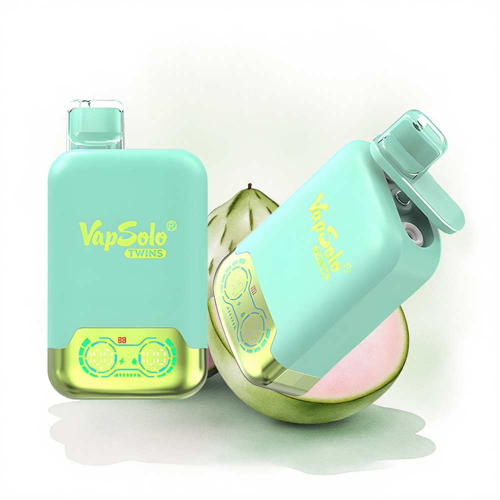 Vapsolo Twins 20000 Puffs Üçlü Kavun & Ananas Hindistan Cevizi 40 ml Nikotinli