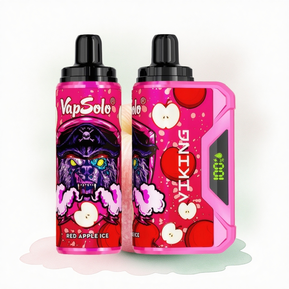 VapSolo VIKING 12000 Puffs Kırmızı Elma Buz 22ml Nikotinli