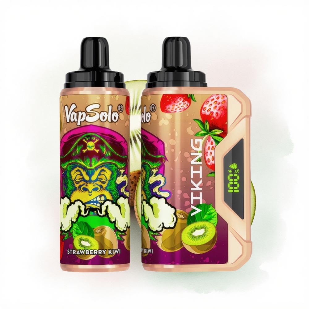 VapSolo VIKING 12000 Puffs Çilek Kivi 22ml Nikotinli Type-C Şarj