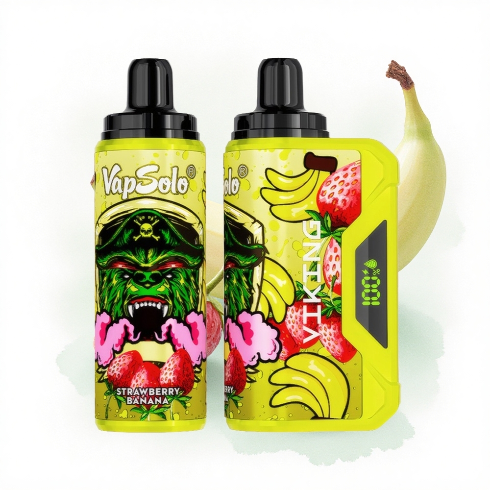 VapSolo VIKING 12000 Puffs Çilek Muz 22ml Nikotin